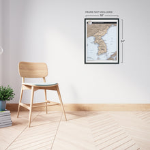 Load image into Gallery viewer, Digitally Restored and Enhanced 2011 Korean Peninsula Map Poster - Map of Korea Poster - Map of Korean Peninsula Wall Art - Large Korea Wall Art Print