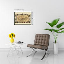 Load image into Gallery viewer, Digitally Restored and Enhanced 1901 Fresno California Map Poster - Vintage Map of Fresno CA - Old City of Fresno Wall Art - History Map of California