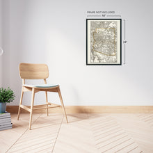 Load image into Gallery viewer, Digitally Restored and Enhanced 1876 Arizona Map Poster - Old Map of Arizona Wall Art - Vintage Arizona Map Print - Indexed Arizona State Map History