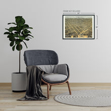 Load image into Gallery viewer, Digitally Restored and Enhanced 1871 Lexington KY Map Poster - Vintage Lexington Kentucky Map - Old Lexington Map - Bird's Eye View of Lexington Fayette County Kentucky Looking South West