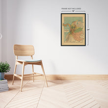 Load image into Gallery viewer, Digitally Restored and Enhanced 1911 Map of Colombia South America - Mapa de Colombia Poster - Old Republic of Colombia Wall Art - History Map Colombia