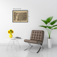 Load image into Gallery viewer, Digitally Restored and Enhanced 1880 Elgin Illinois Map Poster - Vintage Map of Elgin Illinois Wall Art - Old Elgin City Kane County Map of Illinois