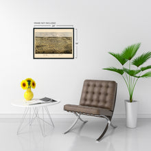 Load image into Gallery viewer, Digitally Restored and Enhanced 1867 Springfield Illinois Map Poster - Vintage Springfield Illinois Wall Art - Old Springfield Illinois Map - Historic Birds Eye View Map of Springfield IL