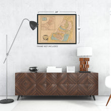 Load image into Gallery viewer, Digitally Restored and Enhanced 1760 Map of the Land of Canaan or Holy Land - Vintage Map Wall Art - Bible Map Poster - Land divided among the twelve tribes which God promised to Abraham