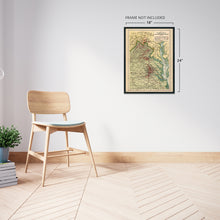 Load image into Gallery viewer, Digitally Restored and Enhanced 1912 American Civil War Battle Map - Vintage Map of Virginia and Neighboring States Showing Civil War Battle Locations 1861-1865 - US Civil War Map Poster Print