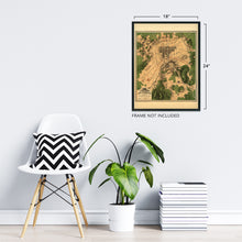 Cargar imagen en el visor de la galería, Digitally Restored and Enhanced 1863 Map of the Battle of Gettysburg Pennsylvania - Vintage Map Wall Art - American Civil War Poster Showing Line of Battle on July 2nd 1863 - Gettysburg Map