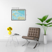 Load image into Gallery viewer, Digitally Restored and Enhanced 2021 Central America Map - Central America and Caribbean Map - Wall Map of Central America and the Caribbean Poster Print