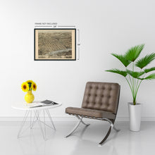 Load image into Gallery viewer, Digitally Restored and Enhanced 1871 Knoxville Tennessee Map - Map of Knoxville Wall Art Poster - Knoxville City Knox County Tennessee Wall Map History