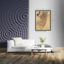 Cargar imagen en el visor de la galería, Digitally Restored and Enhanced 1777 Map of New Jersey State - New Jersey Vintage Map - Province of New Jersey Divided Into East and West - New Jersey Wall Art - Old Map of New Jersey