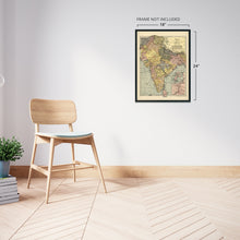 Cargar imagen en el visor de la galería, Digitally Restored and Enhanced 1903 India Map Poster - Vintage Map of India Wall Art - History Map of India Poster - Old Map of the Country of India