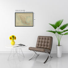 Load image into Gallery viewer, 1900 Mexico Map Poster - Vintage Mapa de Mexico Wall Art - History Map of Mexico Poster - Old Mexico Wall Map