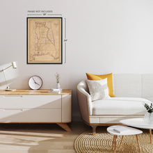 Load image into Gallery viewer, Digitally Restored and Enhanced 1819 Alabama State Map - Vintage Map of Alabama Wall Art - Old Alabama Poster - Historic State of Alabama Map Constructed from Surveys in The General Land Office
