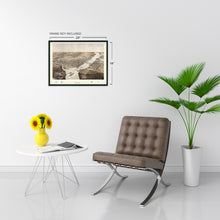 Load image into Gallery viewer, Digitally Restored and Enhanced 1867 Green Bay Wisconsin Map - Vintage Green Bay Poster - Historic Green Bay Wall Art - Bird's Eye View of Green Bay and Fort Howard Wisconsin - Old Green Bay Wall Decor