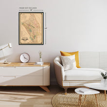 Load image into Gallery viewer, Digitally Restored and Enhanced 1895 Napa Map - Vintage Map of Napa California - Old Napa County CA Map - Historic Napa Wall Art - Napa Poster Map from Official Records and Latest Surveys