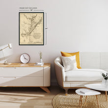 Load image into Gallery viewer, Digitally Restored and Enhanced 1781 Cape Fear River Region Map - Vintage Map of Wilmington and Brunswick County North Carolina - New Hanover NC Vintage Map Wall Art - American Revolution Map