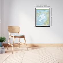 Cargar imagen en el visor de la galería, Digitally Restored and Enhanced 2021 Arctic Region Map Poster - Arctic Poster Print - North Pole Poster - Polar Region Map - Arctic Ocean Map