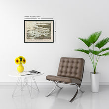 Load image into Gallery viewer, 1920 Boston Harbor Map - Vintage Boston Poster - Old Boston Map Wall Art - Restored Bird's Eye View Map of Boston Harbor Islands Along the South Shore to Plymouth