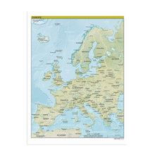 Load image into Gallery viewer, Digitally Restored and Enhanced 2021 Europe Map - Wall Map of Europe Poster - Europe Wall Art - Poster Map of Europe - Europe Map Wall Art - Giant Map of Europe