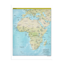 Load image into Gallery viewer, Digitally Restored and Enhanced 2021 Africa Map - Map of Africa Poster Print - Africa Wall Map - Africa Continent