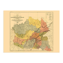 Load image into Gallery viewer, 1884 Cherokee Indian Map - Vintage Map of The Former Territorial Limits of The Cherokee Nation - Old American Indian Map - Historic Native Indian Poster Wall Art