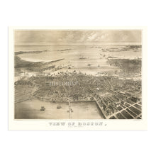 Load image into Gallery viewer, Digitally Restored and Enhanced 1870 Boston Massachusetts Map - Old Boston Map Wall Art - Boston Poster Suffolk County Map of Massachusetts MA History