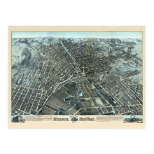 Load image into Gallery viewer, Digitally Restored and Enhanced 1874 Syracuse New York Map Wall Art - Old Map of Syracuse NY Wall Decor - Historic Birds Eye View of Syracuse Poster with Index and Points of Interest