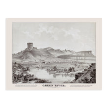 Load image into Gallery viewer, Digitally Restored and Enhanced 1875 Green River Wyoming Map Poster - Old Green River Wyoming Wall Art - History Map of Green River City WY Territory