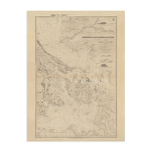 Load image into Gallery viewer, Digitally Restored and Enhanced 1865 Puget Sound Map Poster - Vintage Map of Puget Sound Washington Wall Art Showing San Juan Island Whidbey Island - Old Haro Strait Map - History Map of Rosario Strait
