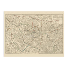 Load image into Gallery viewer, Digitally Restored and Enhanced 1811 Vintage Paris City Map - Vintage Paris Map Wall Art - History Map of Paris France Poster - Old Map of France Paris Region