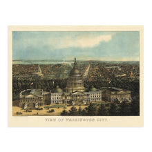 Load image into Gallery viewer, Digitally Restored and Enhanced 1871 Washington DC Map Art - Vintage Washington DC Print - Historic United States Capitol Building Washington DC Wall Art - Old Map Washington DC Poster