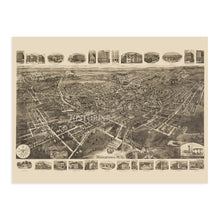 Load image into Gallery viewer, Digitally Restored and Enhanced 1921 Middletown New York Map - Vintage Map of Middletown NY Wall Art Poster - Old Bird's Eye View Map of Middletown NY