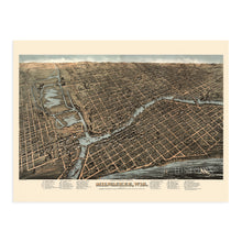 Cargar imagen en el visor de la galería, Digitally Restored and Enhanced 1872 Milwaukee Map - Vintage Map of Milwaukee Wall Art - Old Milwaukee Wisconsin Map - Historic Wall Map of Milwaukee Poster - Bird's Eye View Map of Milwaukee WI