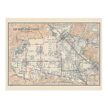 Cargar imagen en el visor de la galería, Digitally Restored and Enhanced 1923 San Fernando Valley California Map - Vintage Map of Los Angeles County - History Map of LA San Fernando Burbank CA