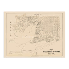 Load image into Gallery viewer, Digitally Restored and Enhanced 1879 Chambers County Texas Map Poster - Chambers Texas Vintage Map History - Old Chambers County Texas Map Wall Art