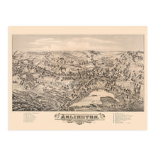 Cargar imagen en el visor de la galería, Digitally Restored and Enhanced 1884 Arlington Massachusetts Map - Old Map of Arlington MA - History Map of Massachusetts Poster - Old Arlington Wall Art