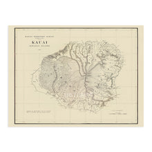 Cargar imagen en el visor de la galería, Digitally Restored and Enhanced 1903 Kauai Map - Vintage Kauai Wall Art - Historic Kauai Poster Print - Old Kauai Hawaii Map Territory Survey - Restored Wall Art Kauai Hawaiian Islands