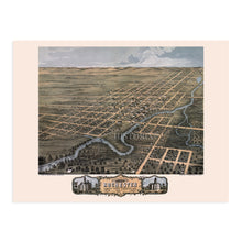 Load image into Gallery viewer, 1869 Rochester Minnesota Map Poster - Old Rochester Map of MN Wall Art - Rochester Olmsted County MN Map History