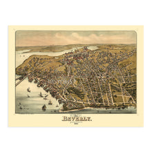 Load image into Gallery viewer, Digitally Restored and Enhanced 1886 Beverly Massachusetts Map - Old Map of Beverly Essex County Massachusetts Wall Art - History Map of Beverly MA Poster