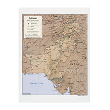 Load image into Gallery viewer, Digitally Restored and Enhanced 2009 Pakistan Map Poster - Map of Pakistan - Islamic Republic of Pakistan Map