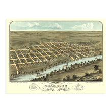 Cargar imagen en el visor de la galería, Digitally Restored and Enhanced 1869 Shakopee Minnesota Map Poster - Shakopee City Map of Scott County Minnesota - History Map of Shakopee Wall Art