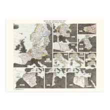 Load image into Gallery viewer, Digitally Restored and Enhanced 1945 Battles and Campaigns: World War II European and African Theater Map - Vintage World War II Map - Old World War 2 Poster - Historic WW2 Map Wall Art
