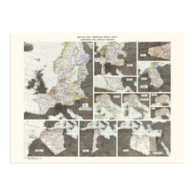 Load image into Gallery viewer, Digitally Restored and Enhanced 1945 Battles and Campaigns: World War II European and African Theater Map - Vintage World War II Map - Old World War 2 Poster - Historic WW2 Map Wall Art