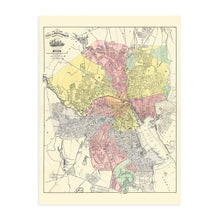 Load image into Gallery viewer, Digitally Restored and Enhanced 1899 Map of Providence Rhode Island - Vintage Providence Wall Art - Old Providence Map - Historic Bird's Eye View of Providence Poster - History Map of Providence RI