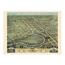Load image into Gallery viewer, Digitally Restored and Enhanced 1870 Warren Ohio Map Poster - Old Map of Warren Ohio Wall Art - Warren OH Trumbull County Ohio Wall Map History