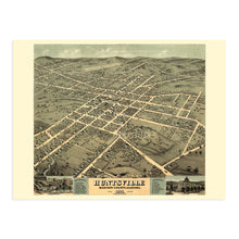 Load image into Gallery viewer, Digitally Restored and Enhanced 1871 Huntsville Alabama Map - Old Huntsville AL Map Wall Art - History Map of Huntsville Madison County Alabama Poster