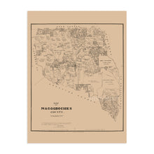 Load image into Gallery viewer, Digitally Restored and Enhanced 1881 Nacogdoches County Texas Map - Nacogdoches Texas Map - Nacogdoches History Map of Texas - Nacogdoches County Wall Art