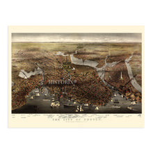 Load image into Gallery viewer, Digitally Restored and Enhanced 1873 Boston Massachusetts Map - Old Boston Map of Massachusetts Wall Art - History Map of the City of Boston MA Poster