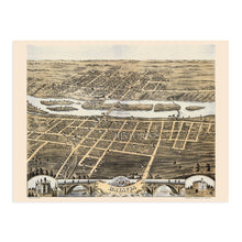 Load image into Gallery viewer, Digitally Restored and Enhanced 1869 Batavia Illinois Map - Old Map of Batavia IL Wall Art Poster - Batavia City Kane County State of Illinois Map History