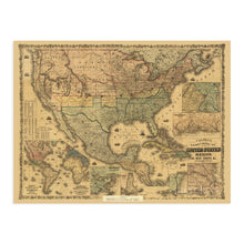 Load image into Gallery viewer, Digitally Restored and Enhanced 1862 United States Railroad and Military Map - Vintage Map of USA Mexico West Indies - American Civil War Map Poster Wall Art - US History Map Civil War Print