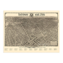 Load image into Gallery viewer, Digitally Restored and Enhanced 1923 Washington DC Map Art - Washington DC Vintage Map Poster - Old Washington DC Wall Art - Vintage Washington DC Map Art - Baltimore and Ohio Railroad Company